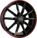 Black Glossy Rim Red